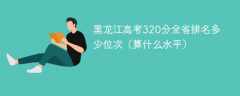 黑龙江高考320分全省排名多少位次（算什么水平）