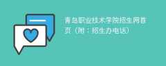 2024青岛职业技术学院招生网首页（附：招生办电话）