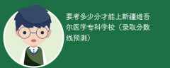 要考多少分才能上新疆维吾尔医学专科学校（2024录取分数线预测）