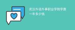 武汉外语外事职业学院学费一年多少钱2024（2023收费标准）