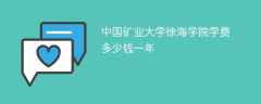 中国矿业大学徐海学院学费多少钱一年2024（2023收费标准）