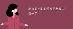 北京卫生职业学院学费多少钱一年（2024收费标准）