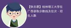 桂林理工大学在广西录取分数线及位次、招生人数「2021-2023招生计划」