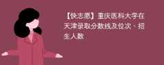 重庆医科大学在天津录取分数线及位次、招生人数「2021-2023招生计划」