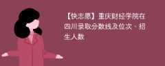 重庆财经学院在四川录取分数线及位次、招生人数「2021-2023招生计划」