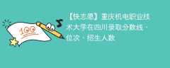 重庆机电职业技术大学在四川录取分数线、位次、招生人数（2021-2023招生计划）
