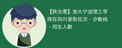 浙大宁波理工学院在四川录取位次、分数线、招生人数「2021-2023招生计划」