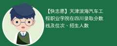 天津滨海汽车工程职业学院在四川录取分数线及位次、招生人数「2021-2023招生计划」