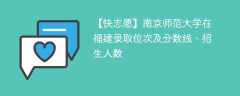 南京师范大学在福建录取位次及分数线、招生人数（2021-2023招生计划）