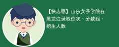 山东女子学院在黑龙江录取位次、分数线、招生人数「2021-2023招生计划」
