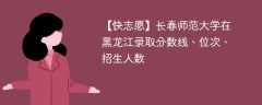长春师范大学在黑龙江录取分数线、位次、招生人数（2021-2023招生计划）