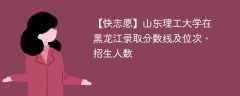 山东理工大学在黑龙江录取分数线及位次、招生人数「2021-2023招生计划」