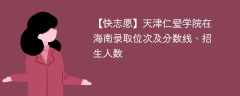 天津仁爱学院在海南录取位次及分数线、招生人数（2021-2023招生计划）