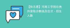 河南工学院在贵州录取分数线及位次、招生人数「2021-2023招生计划」