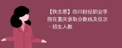 四川财经职业学院在重庆录取分数线及位次、招生人数「2021-2023招生计划」