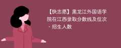 黑龙江外国语学院在江西录取分数线及位次、招生人数「2021-2023招生计划」