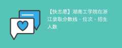 湖南工学院在浙江录取分数线、位次、招生人数（2021-2023招生计划）