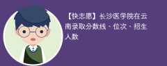 长沙医学院在云南录取分数线、位次、招生人数（2021-2023招生计划）