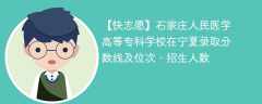 石家庄人民医学高等专科学校在宁夏录取分数线及位次、招生人数「2021-2023招生计划」