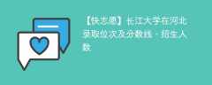 长江大学在河北录取位次及分数线、招生人数（2021-2023招生计划）