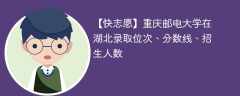 重庆邮电大学在湖北录取位次、分数线、招生人数「2021-2023招生计划」