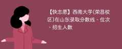 西南大学(荣昌校区)在山东录取分数线、位次、招生人数（2021-2023招生计划）