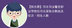 河北司法警官职业学院在河北录取分数线及位次、招生人数「2021-2023招生计划」