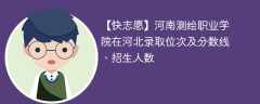 河南测绘职业学院在河北录取位次及分数线、招生人数（2021-2023招生计划）