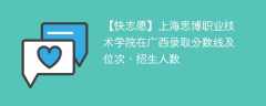 上海思博职业技术学院在广西录取分数线及位次、招生人数「2021-2023招生计划」