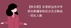 东莞职业技术学院在新疆录取位次及分数线、招生人数（2021-2023招生计划）