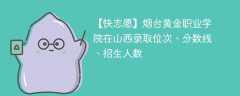 烟台黄金职业学院在山西录取位次、分数线、招生人数「2021-2023招生计划」