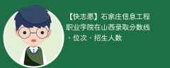 石家庄信息工程职业学院在山西录取分数线、位次、招生人数（2021-2023招生计划）