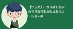 山西金融职业学院在青海录取分数线及位次、招生人数「2021-2023招生计划」