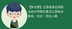 江西信息应用职业技术学院在黑龙江录取分数线、位次、招生人数（2021-2023招生计划）