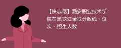 潞安职业技术学院在黑龙江录取分数线、位次、招生人数（2021-2023招生计划）