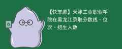 天津工业职业学院在黑龙江录取分数线、位次、招生人数（2021-2023招生计划）