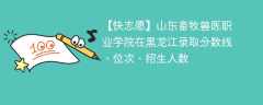 山东畜牧兽医职业学院在黑龙江录取分数线、位次、招生人数（2021-2023招生计划）