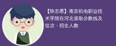 南京机电职业技术学院在河北录取分数线及位次、招生人数「2021-2023招生计划」