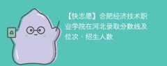 合肥经济技术职业学院在河北录取分数线及位次、招生人数「2021-2023招生计划」