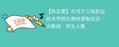 石河子工程职业技术学院在贵州录取位次、分数线、招生人数「2021-2023招生计划」