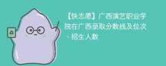 广西演艺职业学院在广西录取分数线及位次、招生人数「2021-2023招生计划」