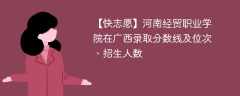 河南经贸职业学院在广西录取分数线及位次、招生人数「2021-2023招生计划」