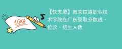 南京铁道职业技术学院在广东录取分数线、位次、招生人数（2021-2023招生计划）