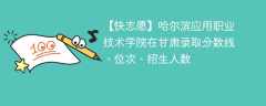 哈尔滨应用职业技术学院在甘肃录取分数线、位次、招生人数（2021-2023招生计划）