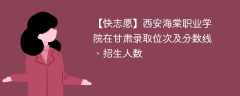 西安海棠职业学院在甘肃录取位次及分数线、招生人数（2021-2023招生计划）