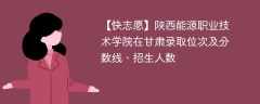 陕西能源职业技术学院在甘肃录取位次及分数线、招生人数（2021-2023招生计划）