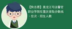 黑龙江司法警官职业学院在重庆录取分数线、位次、招生人数（2021-2023招生计划）