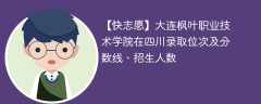 大连枫叶职业技术学院在四川录取位次及分数线、招生人数（2021-2023招生计划）