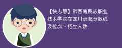 黔西南民族职业技术学院在四川录取分数线及位次、招生人数「2021-2023招生计划」