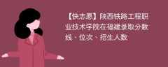 陕西铁路工程职业技术学院在福建录取分数线、位次、招生人数（2021-2023招生计划）